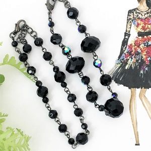 1928 Set of 2 Crystal Faceted Bracelets